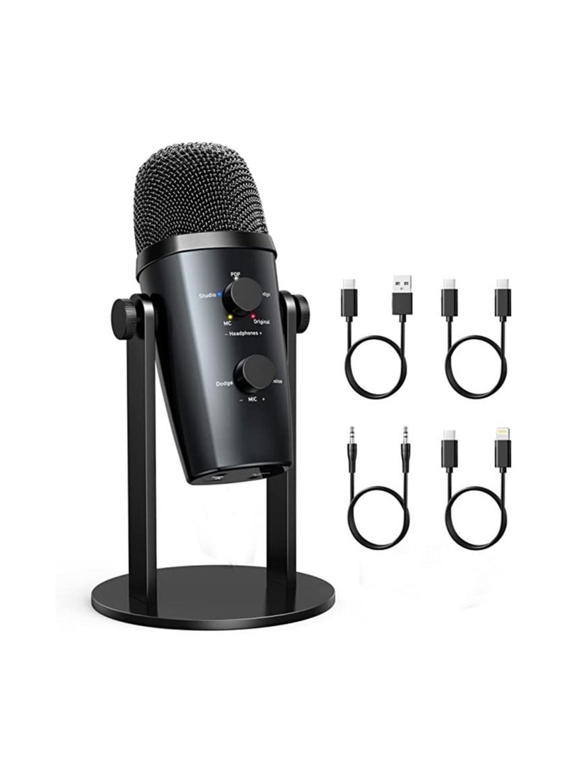Jmary PW10 Professional Metal Voice Recording Usb Condenser Studio And Podcast Recording Gaming Microphones - Image 1