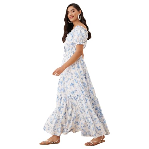 Rare Women's Regular Fit Fit and Flare Dress (EP7546C_White L) - Image 2