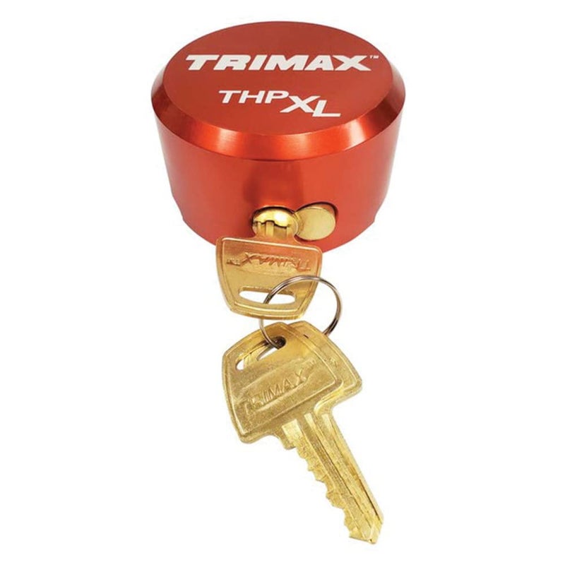 Trimax THPXLALRD Red Solid Aluminum Hockey Puck Internal Shackle Lock Universal Fit