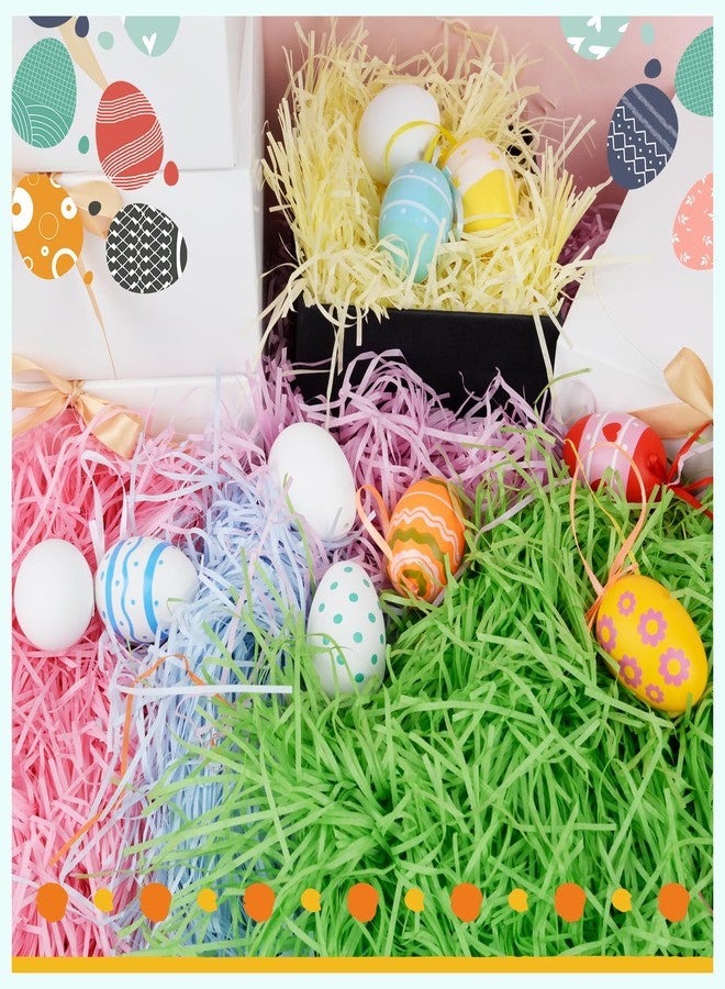 Qumenan 11.5 oz(330g Easter Grass Basket Filler 8 Colors Recyclable Raffia Paper Shred for Easter Basket Filler Creative Eggs Decor Gift Wrap Crinkle Filler Paper - Image 5