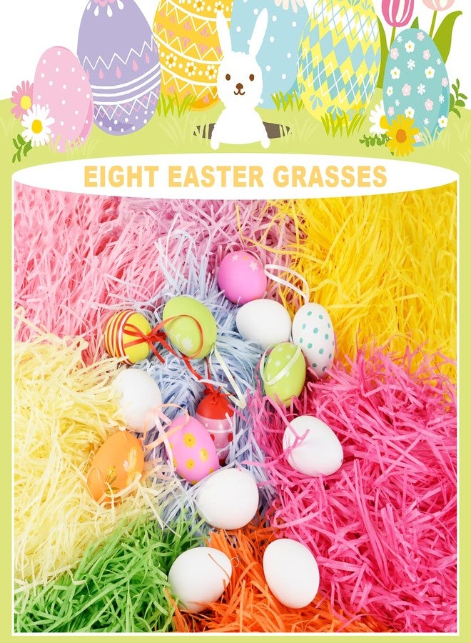 Qumenan 11.5 oz(330g Easter Grass Basket Filler 8 Colors Recyclable Raffia Paper Shred for Easter Basket Filler Creative Eggs Decor Gift Wrap Crinkle Filler Paper - Image 3