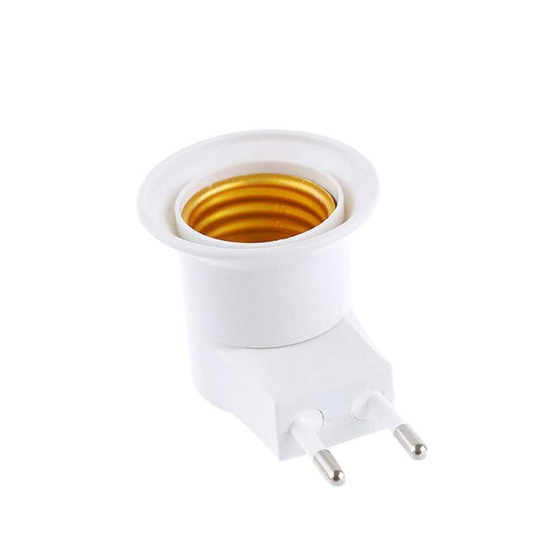 Light Socket To Plug Adapter E27 With Switch 2 Pin Converter Plug Bulb Holder Power Extension Socket Electrical Lamp Holder Socket Adapter Home Office Travel Use (1 Pcs) - Image 1