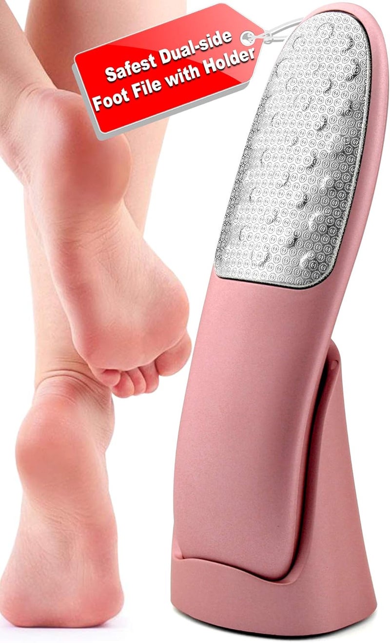 Foot Scrubber with Stand NeverCutYourFeet Foot File Callus Remover  Safe to Use  Comfortable Foot Scraper Feet Scrubber Dead Skin Remover Best Home Pedicure Foot Care Tool Used on WetDry Feet