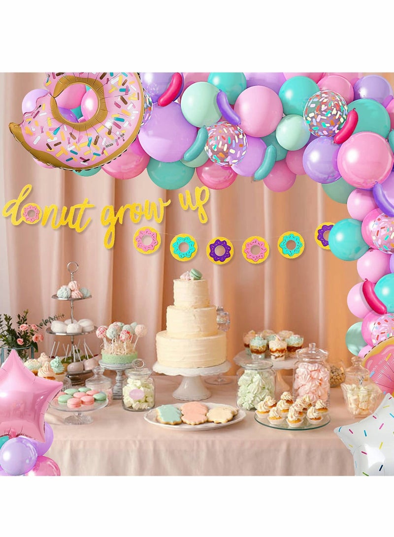 Y&D Party Decorations, 82 Pcs Donut Birthday Decorations Set, Balloons Garland Kit - Image 5
