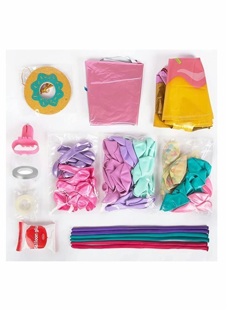 Y&D Party Decorations, 82 Pcs Donut Birthday Decorations Set, Balloons Garland Kit - Image 3