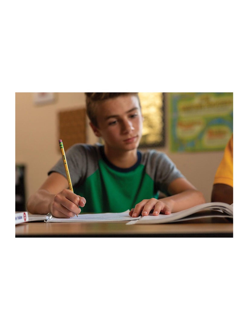 تايكونديرجا أقلام رصاص بعلبة خشبية من تيكونديروجا مشحذ مسبقًا 2 HB أصفر ناعم 10 قطع - Image 2