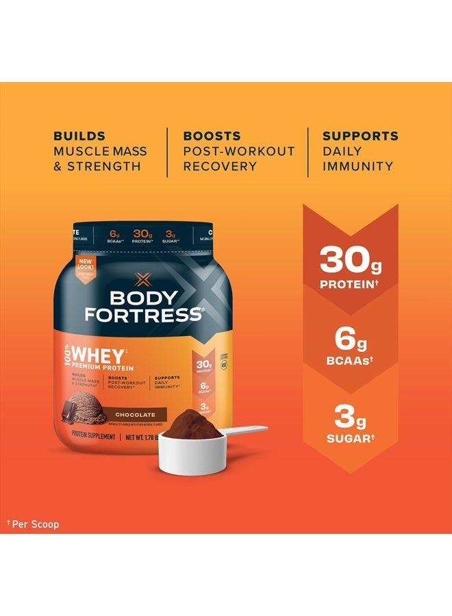Body Fortress 100% Whey, Premium Protein Powder, Chocolate, 1.78lbs (Packaging May Vary)  - Image 3
