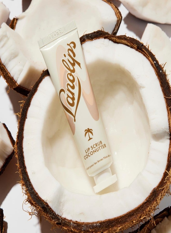 Lanolips Lip Scrub - Natural Lip Exfoliator Made with Lanolin, Vitamin E & Finely Ground Coconut Shells - Gentle Sugar Scrub for Healthy, Soft Lips - Coconutter (.35 oz) - Image 4