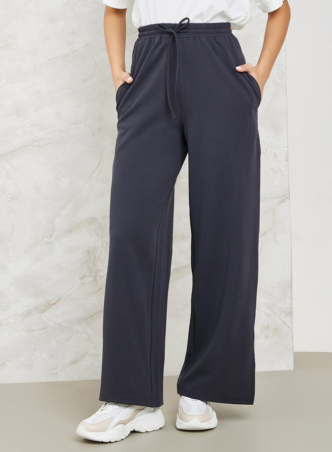 Styli Wide Leg Jogger with Side Slit - Image 2