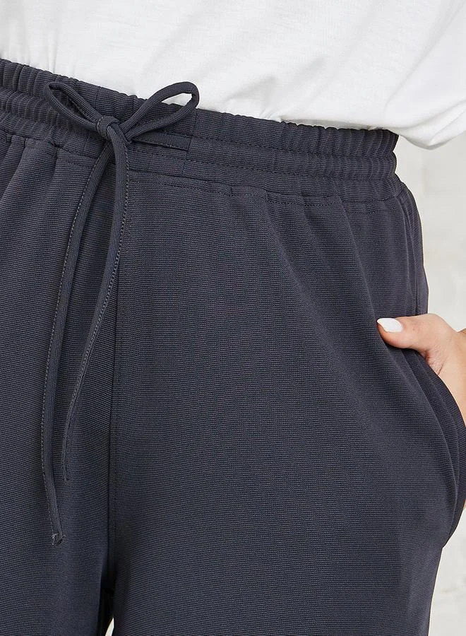 Styli Wide Leg Jogger with Side Slit
