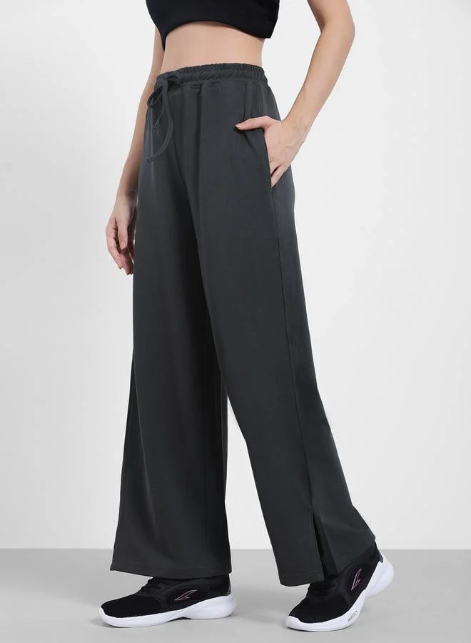 Styli Wide Leg Jogger With Side Slit