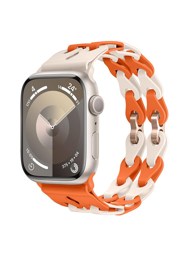 Y&D For Apple 42/44/45/49mm Fashion Hollow Silicone Bracelet Strap - Image 2