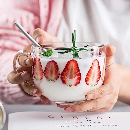 miRim Big Glass Coffee Mug/Soup Mug 460 ml - (Transparent) (1) - Image 3