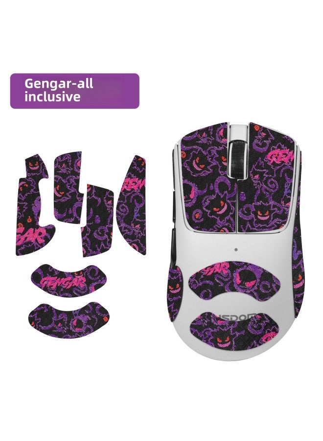 Suitable For Aspen G04 Mouse Anti-slip Sticker G04L Sticker Small Hand Mouse Sweat-absorbent Protective Film Palm Back Sticker-Color:[half Pack] Red Print? Comes With Cleaning Cotton