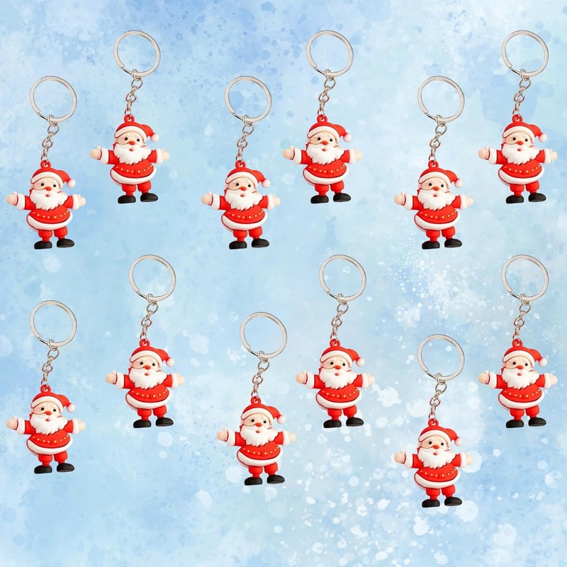 ARTLABEL Cute Keyring Key Chain For Kids Boys Girls & Children Best for Birthday Return Gifts (Santa (Pack of 24)) - Image 2
