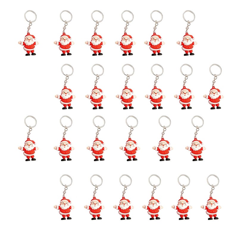 ARTLABEL Cute Keyring Key Chain For Kids Boys Girls & Children Best for Birthday Return Gifts (Santa (Pack of 24)) - Image 1
