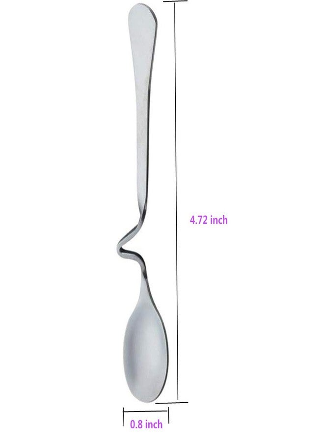 Beetoo 5 Pack Stainless Steel Hanging Coffee Spoon Creative Bending Handle S Shape Stirring Honey Teaspoons for Tea Coffee Dessert Jam Honey - Image 2
