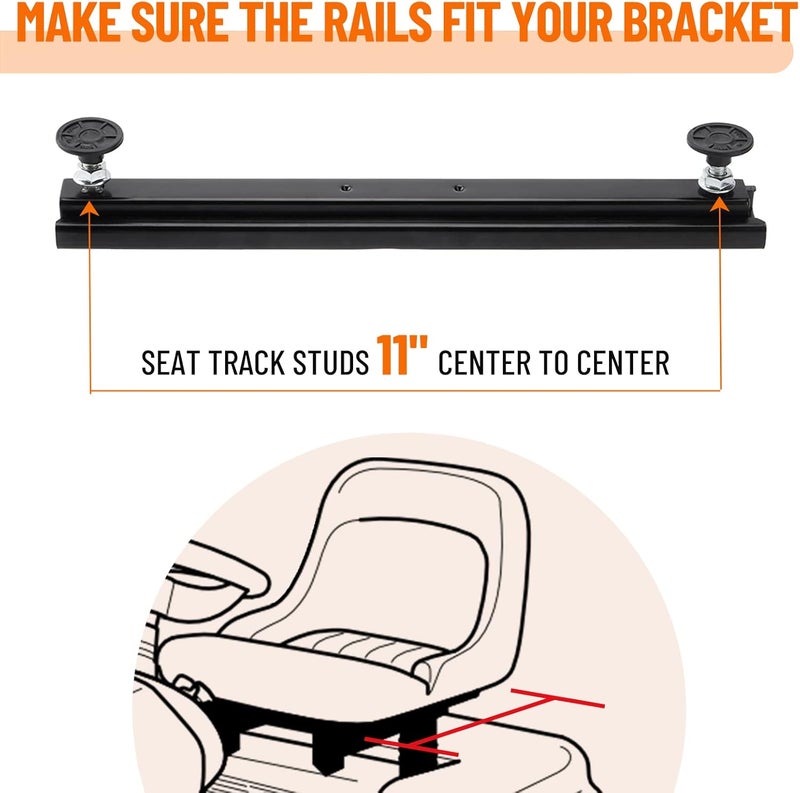 Racewill Seat Slider, Seat Track Assembly Kit with Hardware for Go Kart and Bucket Seats - Image 3