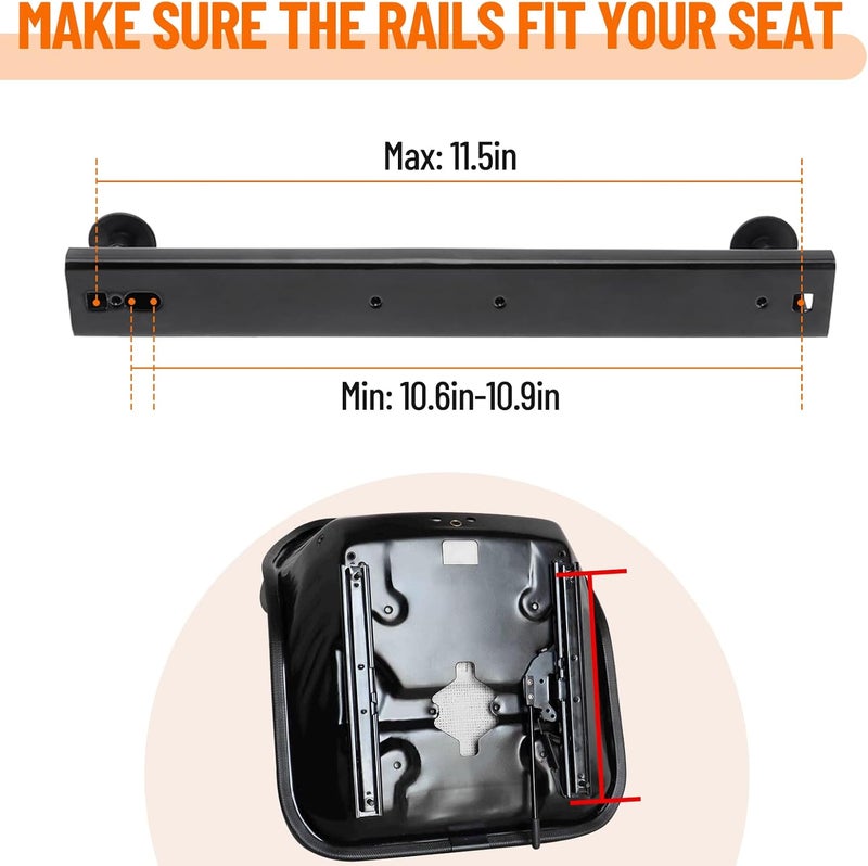 Racewill Seat Slider, Seat Track Assembly Kit with Hardware for Go Kart and Bucket Seats - Image 4