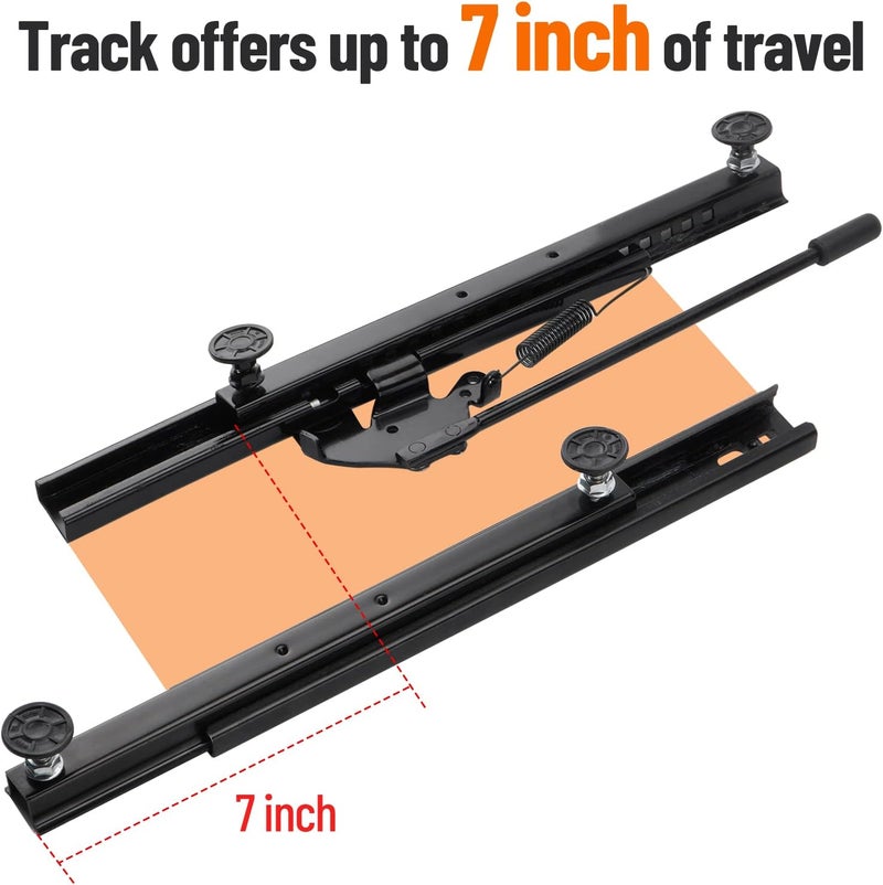 Racewill Seat Slider, Seat Track Assembly Kit with Hardware for Go Kart and Bucket Seats - Image 2