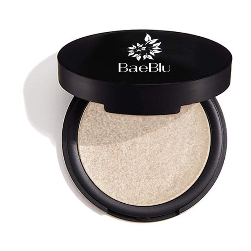 BaeBlu Organic Highlighter Makeup Powder, Diamond Dust - Talc-Free, Lightweight & Vegan Shimmer Highlighter for Radiance on Face, Body & Collarbone - No Paraben, Cruelty-Free, Made in USA - Image 1