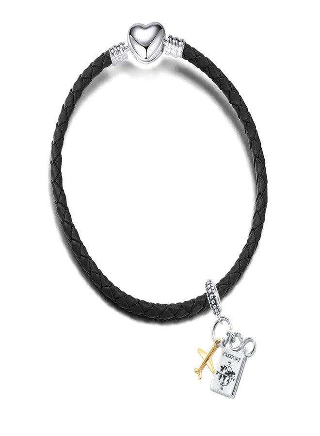 OutstandLong Vacation Travel Series Passport Airplane Charm for Pandora Bracelets Gold Plated Bead for Mom Sister - Image 5