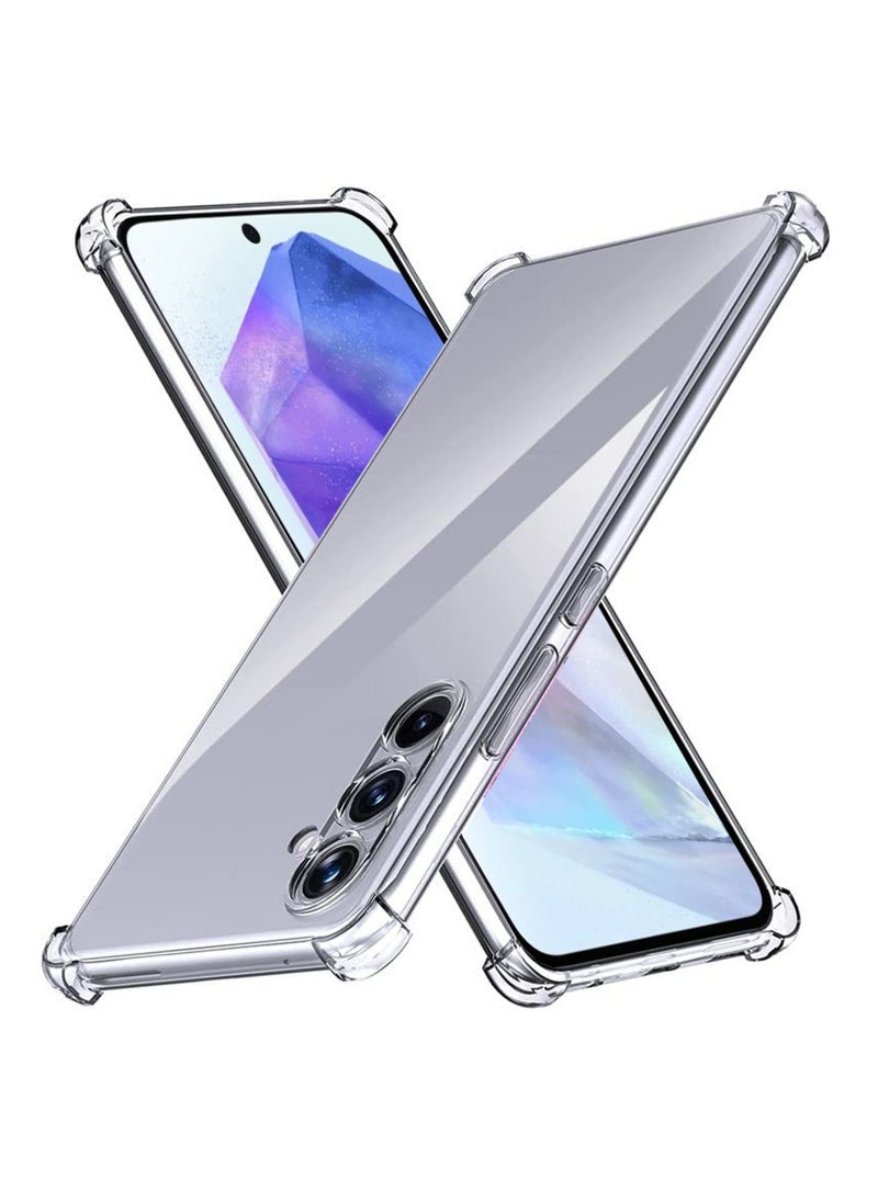 Techie Samsung Galaxy A35 TPU Bumper Corner Case with Camera Lens Protection Transparent Protective Back Cover  - Image 1