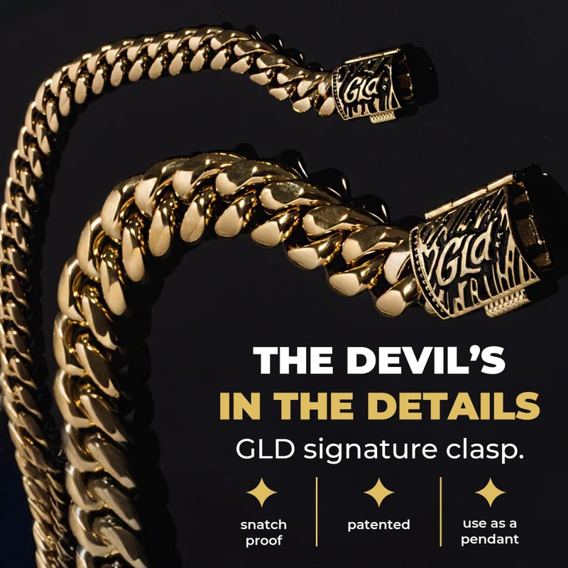 GLD Cuban Link Chain for Men and Women - 5MM, 24", 18K Gold-Plated Miami Cuban Chain with Premium Travel Pouch - Snatch-Proof, Sweat-Proof, Fade-Resistant - Lifetime Quality, Designed in Miami - Image 3