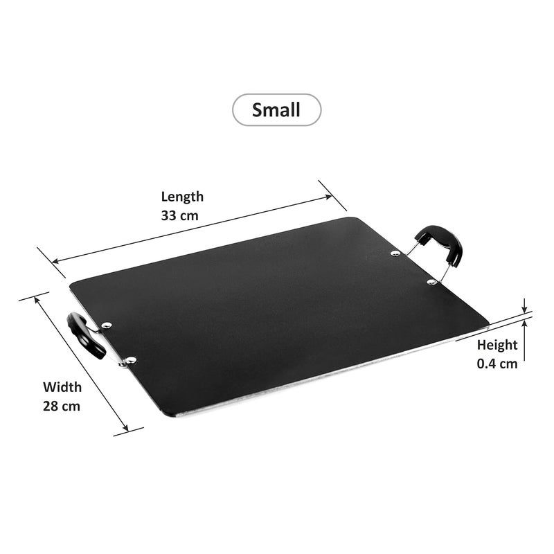 Sumeet Sumeet Nonstick Rectangle Pathri Tawa 33 X 28 cm Silver 4mm Small  - Image 3