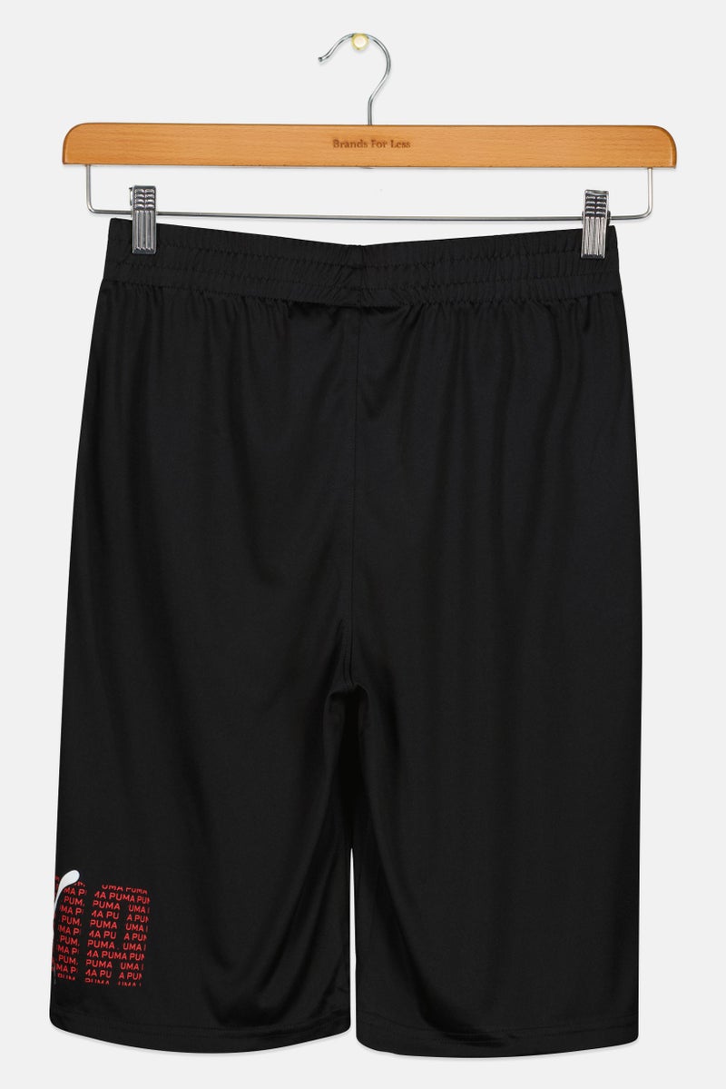 PUMA Kids Boy Brand Logo Pull On Bottom Shorts,  Black - Image 2