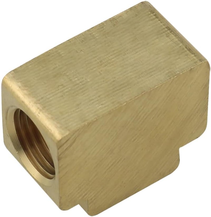 klarako 3PCS Brass Pipe Fitting Brass Barstock Tee 1/4'' x 1/4'' x 1/4'' NPT Female Pipe Fittings, Gold - Image 3