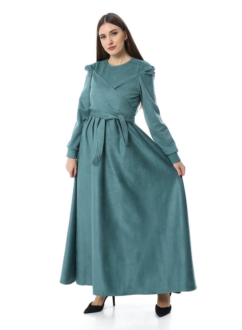 Caesar Women Chmois Casual Dress With Belt  - Image 4