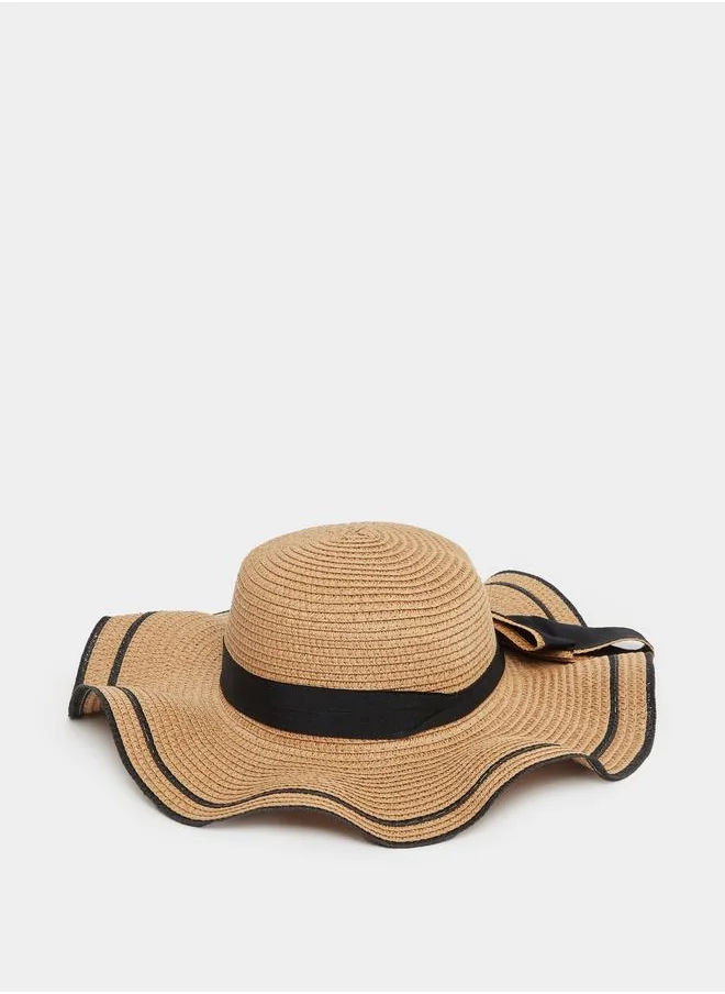 ستايلي Styli Bow Detail Straw Hat