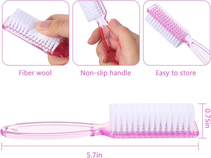 1Pcs Nail Scrubber Brushes Nail Brush for Cleaning Fingernails Handle Grip Manicure Brushes Pedicure Cleaning Brushes for Toes and Fingernail Cleaning, RANDOM COLOR - Image 1