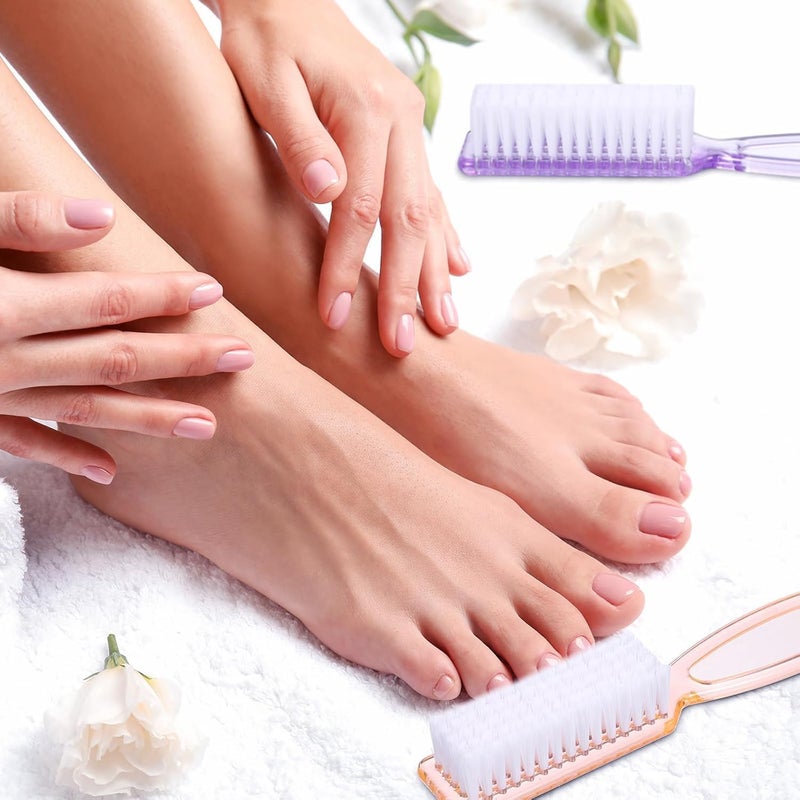 1Pcs Nail Scrubber Brushes Nail Brush for Cleaning Fingernails Handle Grip Manicure Brushes Pedicure Cleaning Brushes for Toes and Fingernail Cleaning, RANDOM COLOR - Image 4