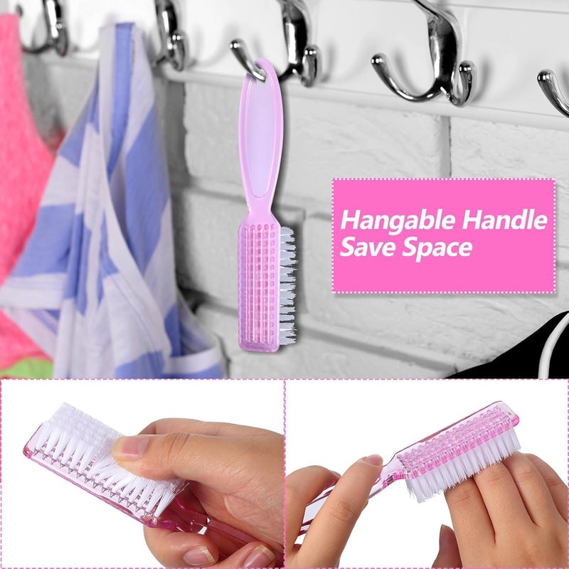 1Pcs Nail Scrubber Brushes Nail Brush for Cleaning Fingernails Handle Grip Manicure Brushes Pedicure Cleaning Brushes for Toes and Fingernail Cleaning, RANDOM COLOR - Image 3