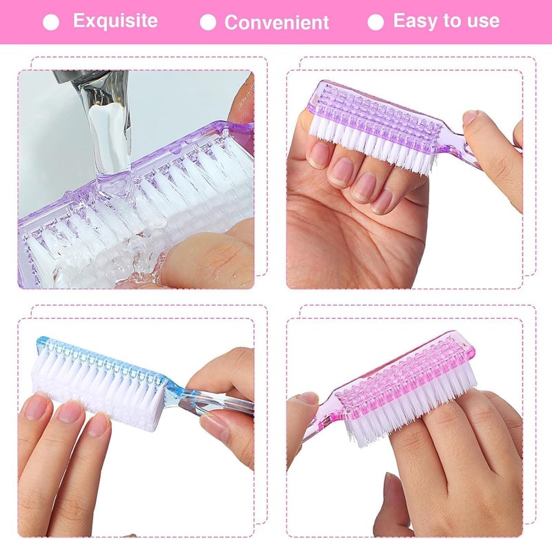 1Pcs Nail Scrubber Brushes Nail Brush for Cleaning Fingernails Handle Grip Manicure Brushes Pedicure Cleaning Brushes for Toes and Fingernail Cleaning, RANDOM COLOR - Image 2