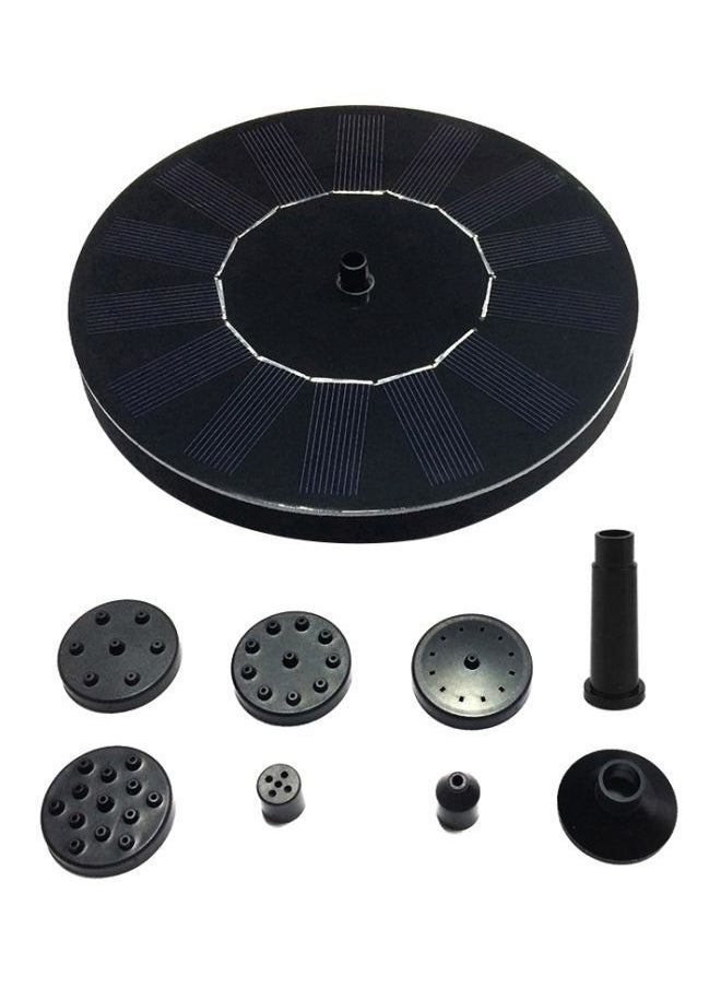 NIBEMINENT Pool Floating Solar Power Fountain Black  - Image 1