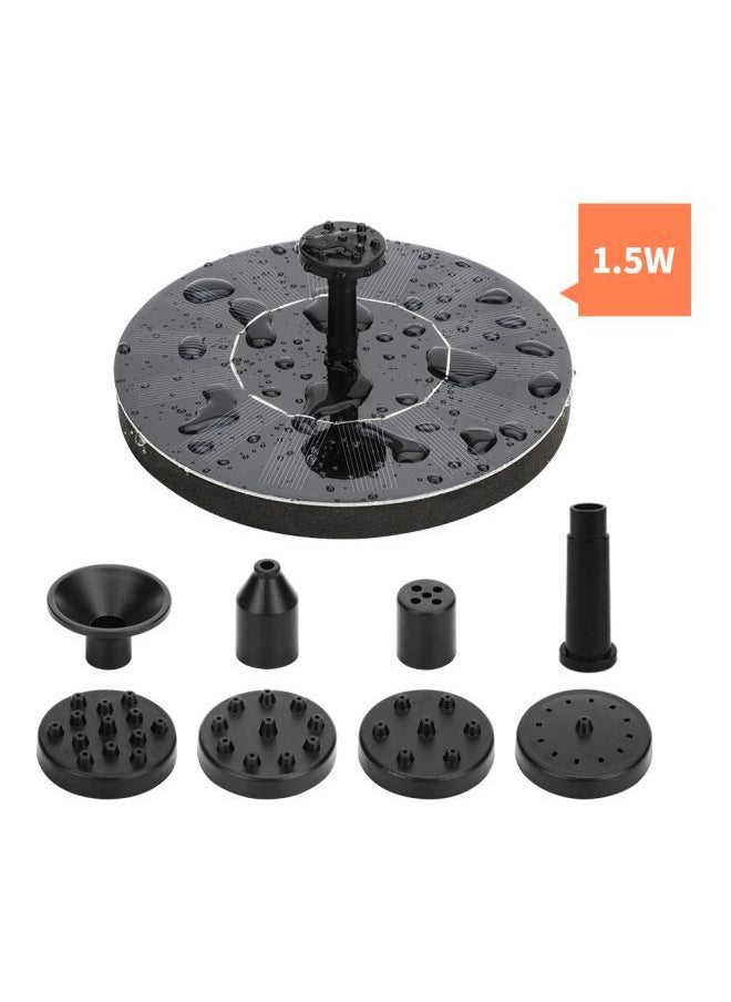 NIBEMINENT Pool Floating Solar Power Fountain Black  - Image 5