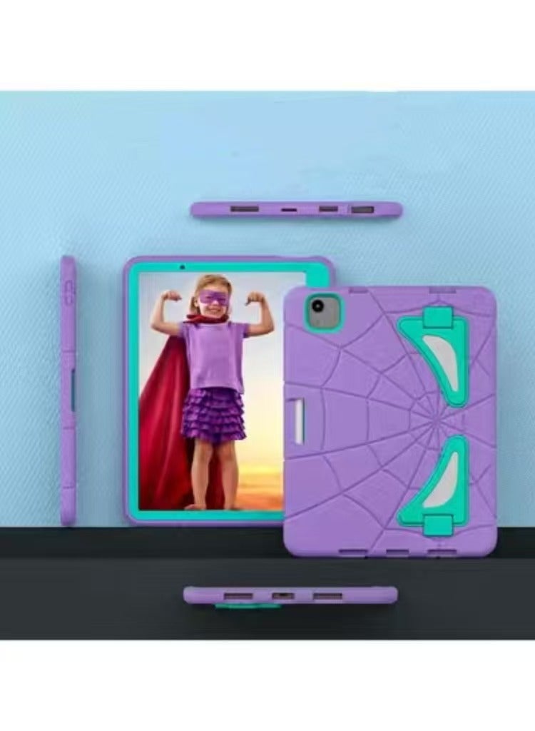 Captaintech Kids Case for iPad Air 11-inch M2 (2024) with Pencil Holder, Durable Shockproof Rugged Protective Stand Kids Case for iPad Air 6th Generation 11 Inch Case M2 2024 (Purple) - Image 5