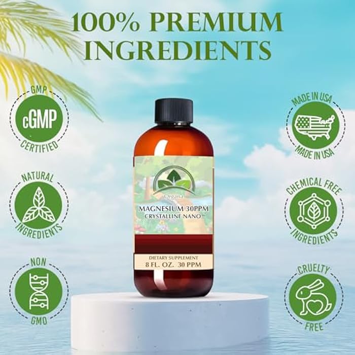 NutriNoche Organa Pure Crystalline Liquid Magnesium Supplement - 30 PPM - High Absorption Magnesium (8 oz.) - Image 4