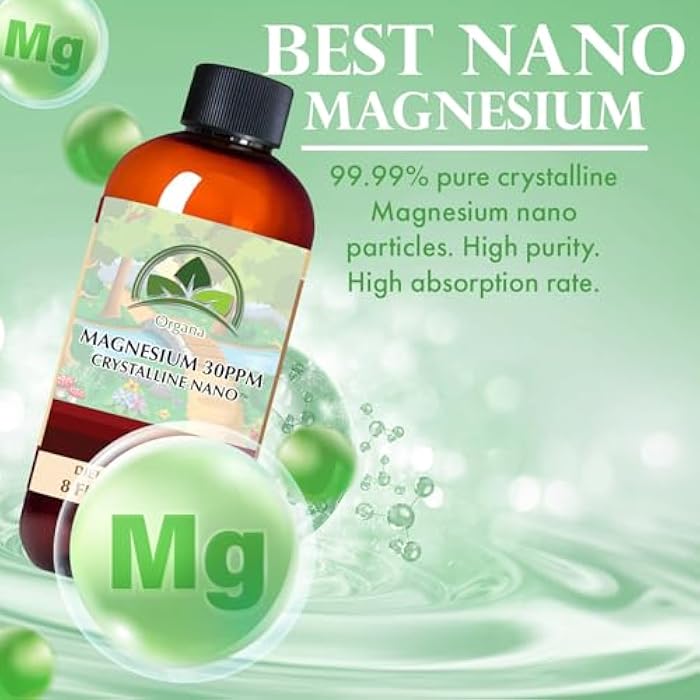 NutriNoche Organa Pure Crystalline Liquid Magnesium Supplement - 30 PPM - High Absorption Magnesium (8 oz.) - Image 3
