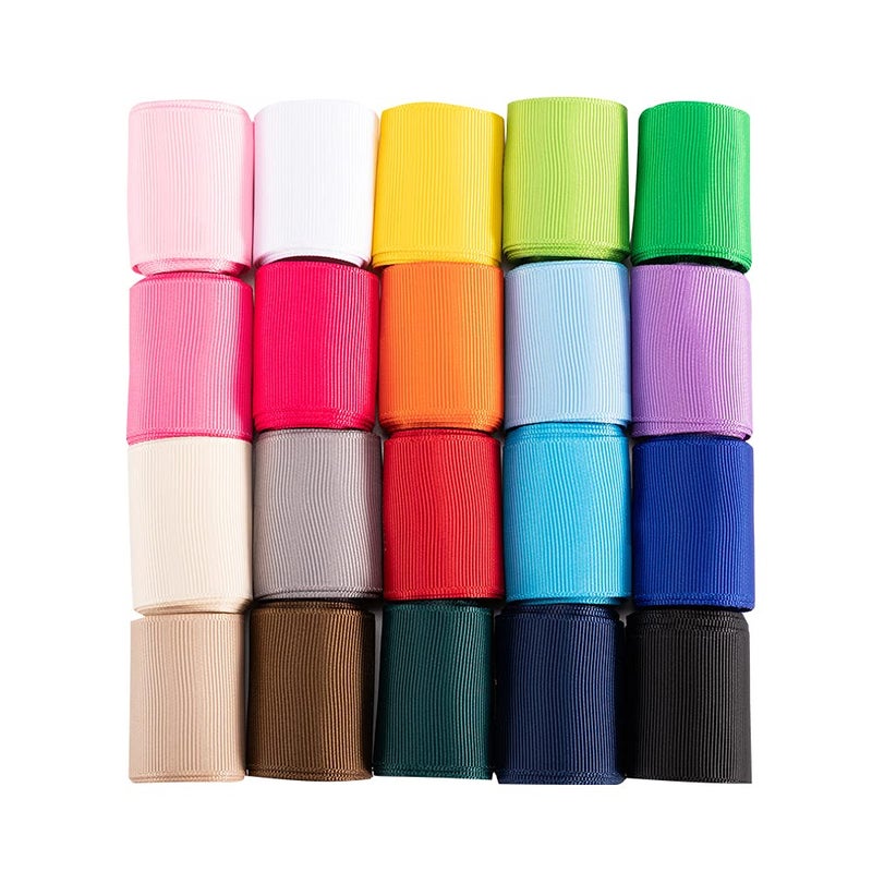 UnionJoy 112 inch Grosgrain Ribbon Perfect for Bows DIY Crafts Wedding Floral Arrangement Assortment 20 Colors Ribbon 15 38mm X 2 Yard Each Total 40 Yds Per Package Gift Wrap Ribbons