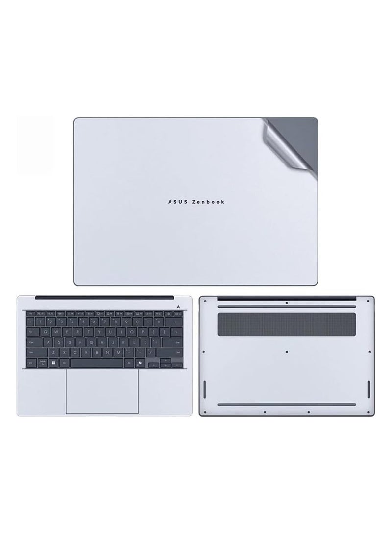 Laptop Sticker Case Compatible Asus ZenBook 14 OLED 2025 UX3405C 14 inch Scratch Resistant Sticker Triple Sided Laptop Film Laptop Film