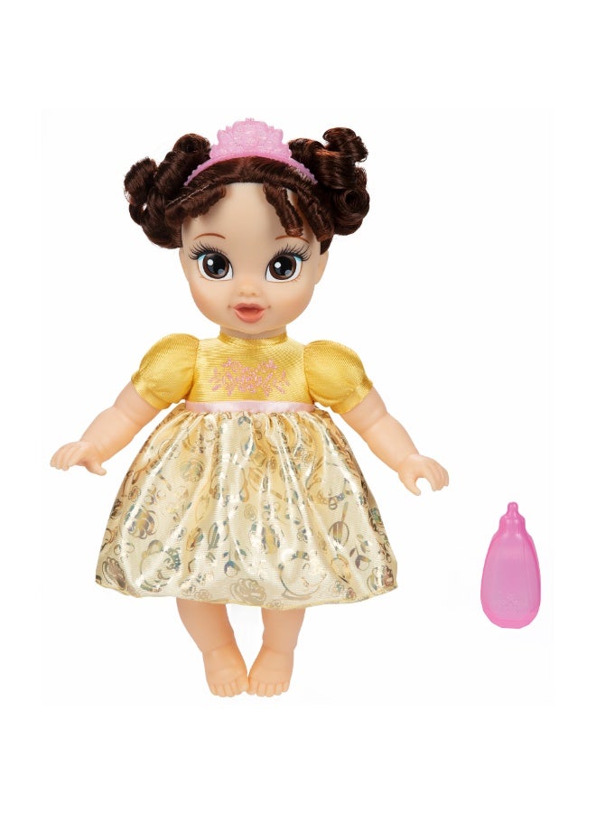 Disney Princess دمية بيبي ديزني برينسيس ديلوكس بيل، 12 بوصة | دمية أزياء | دمية قابلة للجمع | لعب تمثيلي | تنكر | هدية للأطفال - Image 2