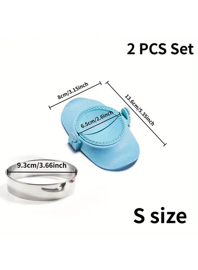 Blue Dumpling Maker Set 2 Sizes Plastic Mold For Pierogi Pastelitos Calzones - Image 5