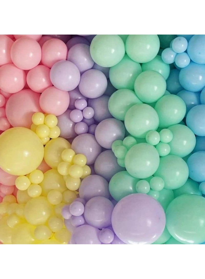 62Pcs Pastel Balloons set,12” Macaron Balloons Kit with Party Party Balloons,Green,Yellow,Purple，Blue Pink Latex Balloon for Boys Girls Birthday Party Decoration,Wedding,Baby Shower,Anniversary - Image 4