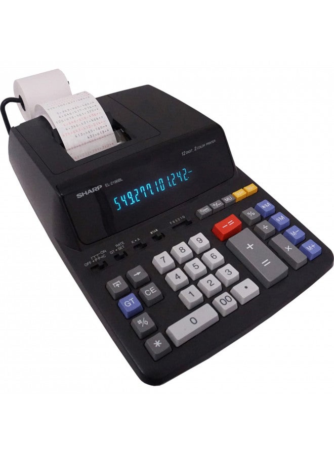 SHARP آلة حاسبة قياسية شارب EL2196BL، سوداء - Image 3