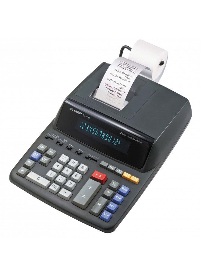 SHARP آلة حاسبة قياسية شارب EL2196BL، سوداء - Image 1
