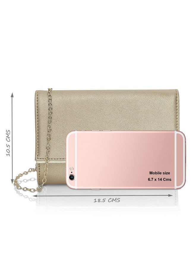 Lavie Lavie Women's Small Framed Foldover Clutch | Detachable Chain Sling Strap | Ladies Purse Wallet  - Image 4